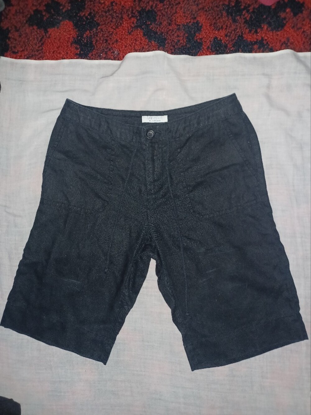 Liz Claiborne Black Linen Shorts S